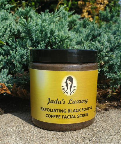 JADA'S LUXURY - EXFOLIATING BLACK SOAP & COFFEE FACIAL SCRUB - CHEBE PRODUCTS